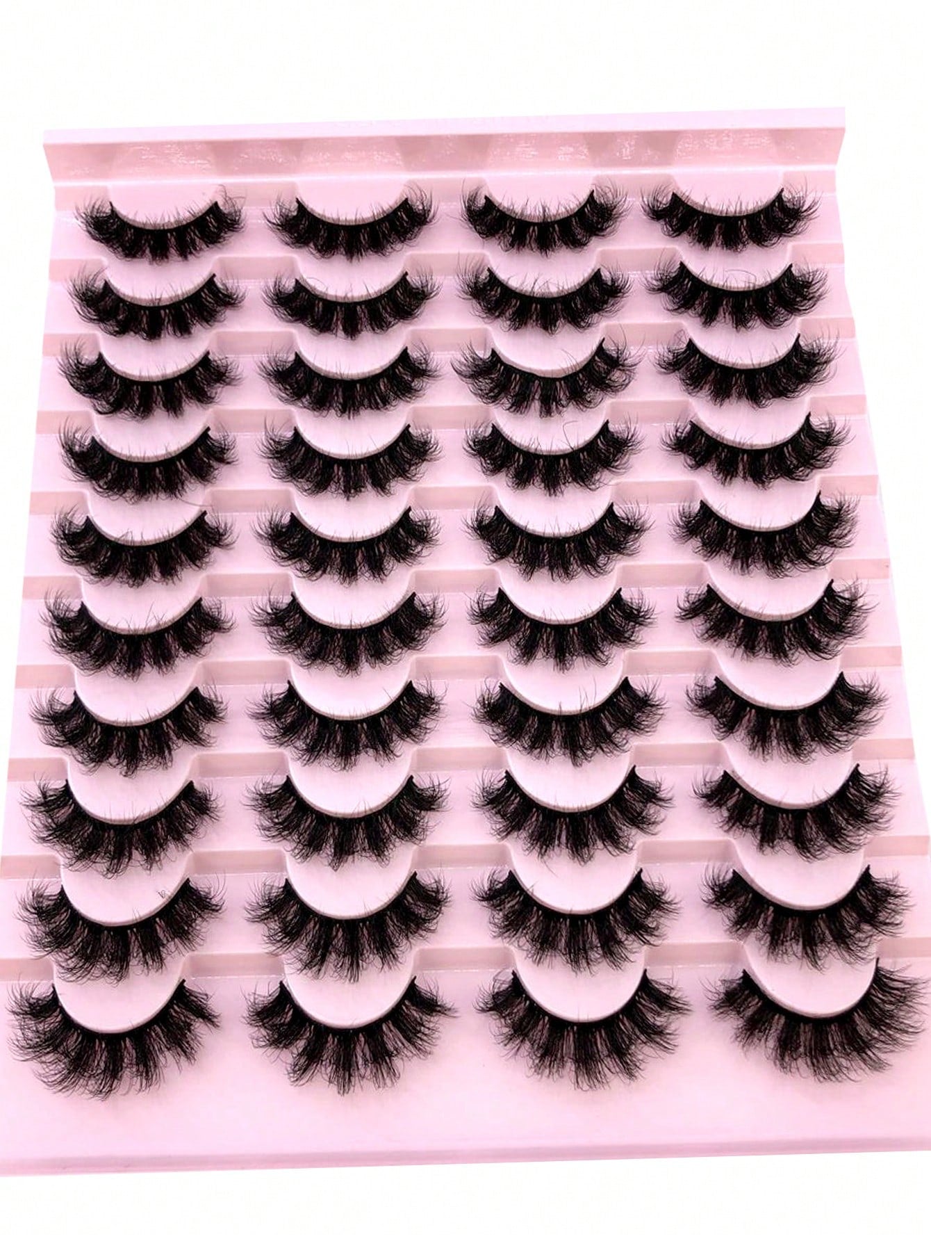 HBZGTLAD 20 Pairs 3D Fluffy Faux Mink Lashes, Long Thick Natural Looking False Eyelashes, Wholesale Makeup Lashes Strip Lashes, Lashes, Eyelashes, Fake Lashes