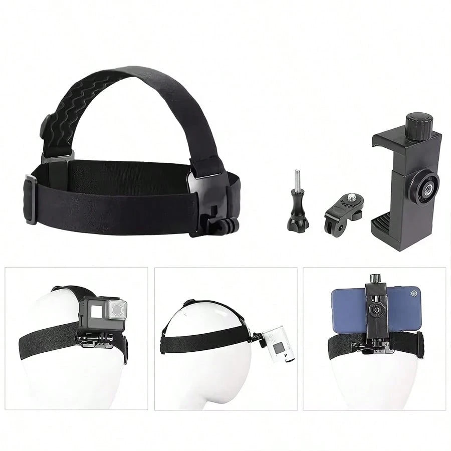 Head-Mounted Helmet Phone Holder, Suitable For Cycling Helmets, Hands-Free Phone Mount, Suitable For Outdoor Live Streaming, Vlog And Life Recording, Action Camera Accessory, Suitable For Cycling, Hik