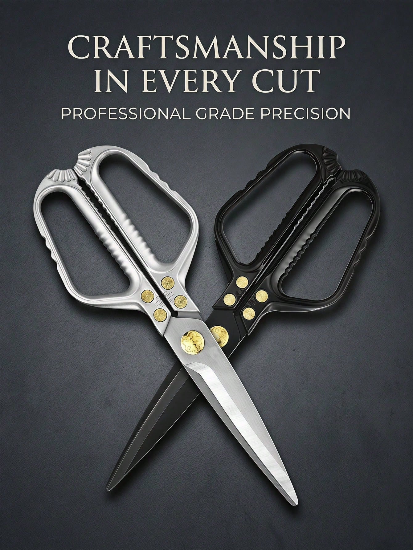 Heavy Duty Tailor Scissors, Sharp Stainless Steel Fabric Shears With Ergonomic Handle, Multi-Purpose Clothing Cutting Scissors, Professional Hand Cutting Shears For Fabric, Leather, Canvas, DIY Sewing