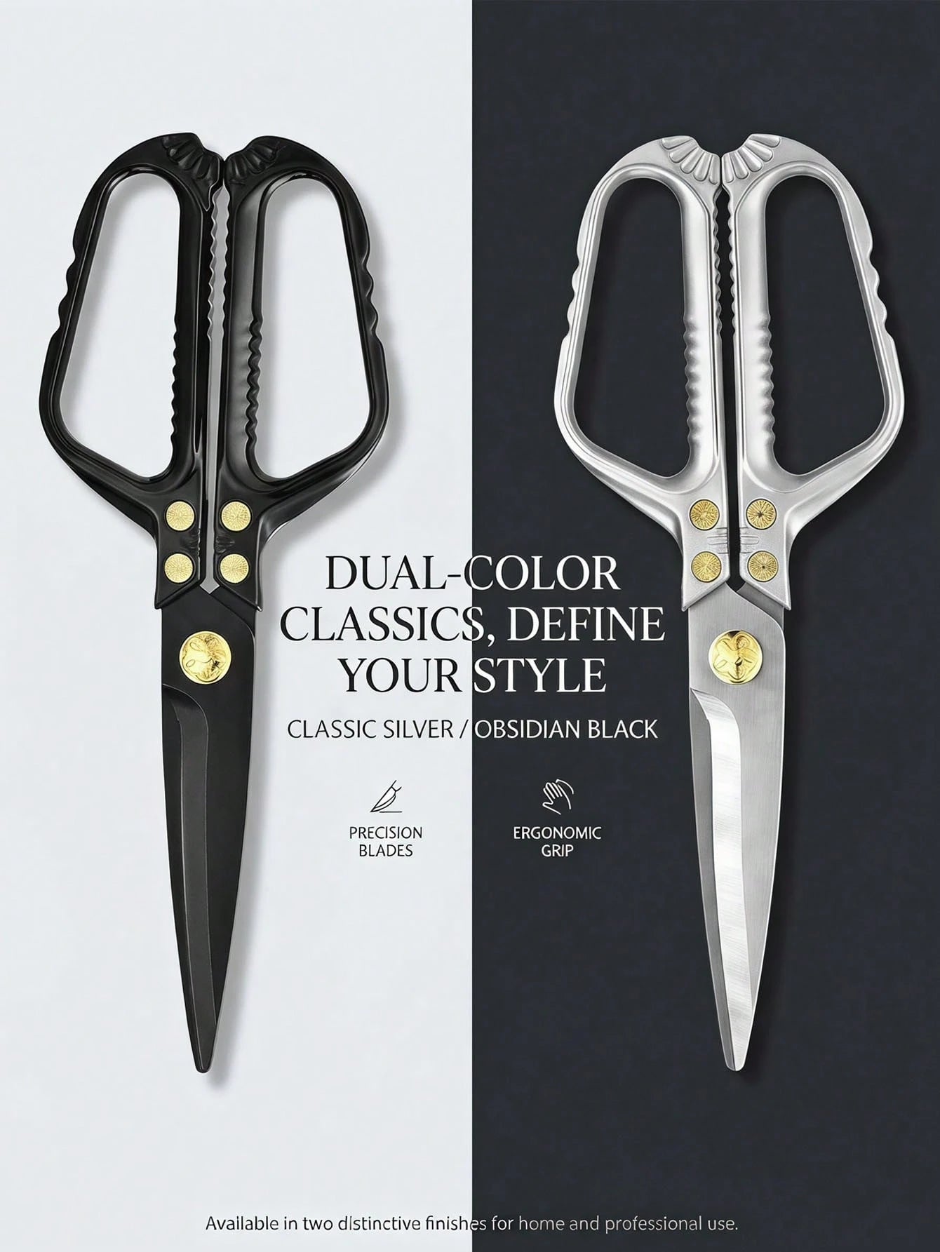 Heavy Duty Tailor Scissors, Sharp Stainless Steel Fabric Shears With Ergonomic Handle, Multi-Purpose Clothing Cutting Scissors, Professional Hand Cutting Shears For Fabric, Leather, Canvas, DIY Sewing