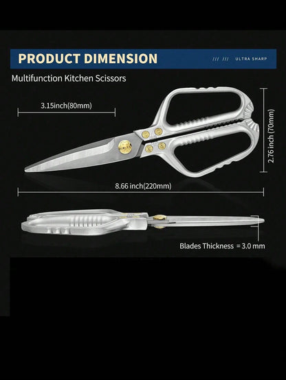 Heavy Duty Tailor Scissors, Sharp Stainless Steel Fabric Shears With Ergonomic Handle, Multi-Purpose Clothing Cutting Scissors, Professional Hand Cutting Shears For Fabric, Leather, Canvas, DIY Sewing