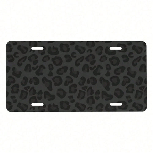 Hello Young Black Leopard Novelty License Plate 6x12 Inch, Rust-Proof Aluminum Car Tag With Wild Animal Print, Decorative Front Vanity Plate With 4 Holes For Truck SUV, Stylish Gift For Men Women Auto