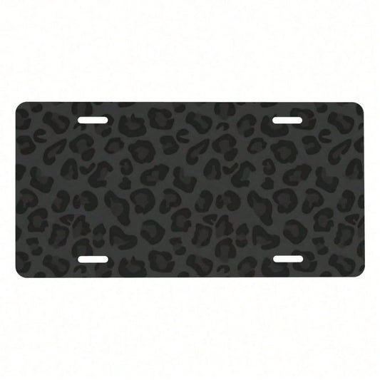 Hello Young Black Leopard Novelty License Plate 6x12 Inch, Rust-Proof Aluminum Car Tag With Wild Animal Print, Decorative Front Vanity Plate With 4 Holes For Truck SUV, Stylish Gift For Men Women Auto