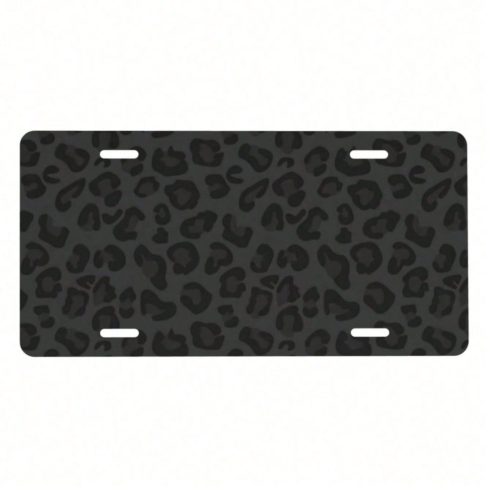 Hello Young Black Leopard Novelty License Plate 6x12 Inch, Rust-Proof Aluminum Car Tag With Wild Animal Print, Decorative Front Vanity Plate With 4 Holes For Truck SUV, Stylish Gift For Men Women Auto