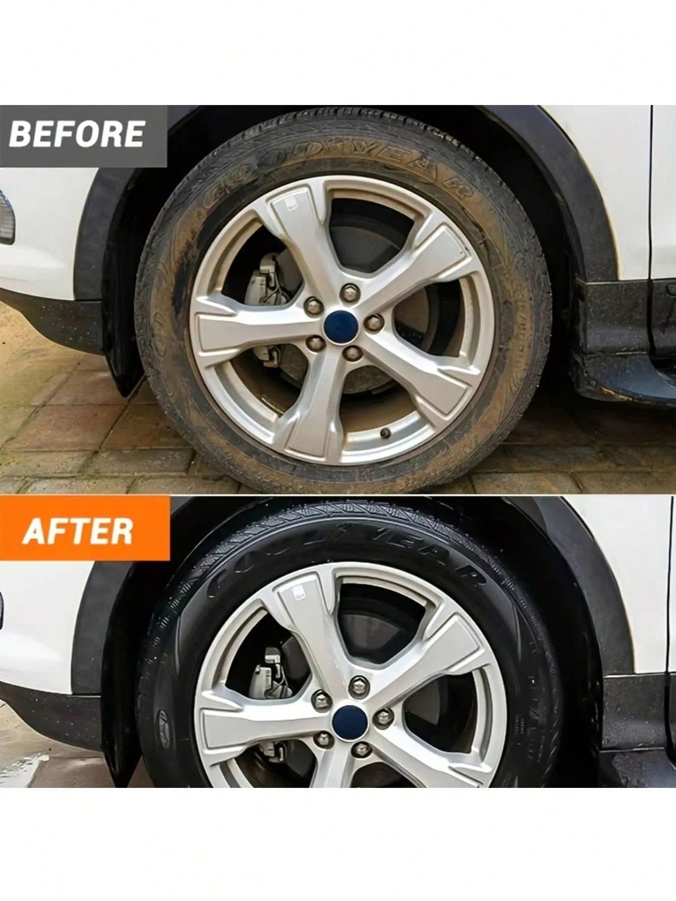HGKJ P16 Tire Gloss Coating Spray, Rubber & Plastic Wheel Rim Repair Care Liquid, Car Detailing Polishing & Maintenance Agent, Long-Lasting Surface Protection Layer, Glossy Tire Care Fluid, Deep Black