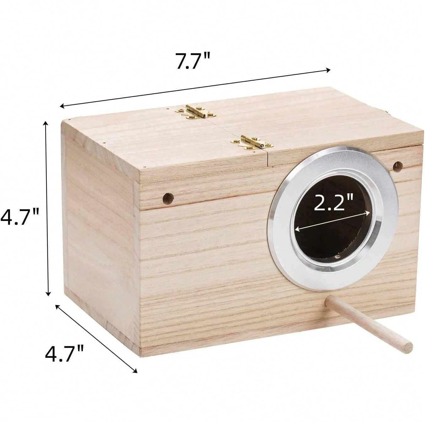 Hiceeden 2 Pack Parakeet Nest Box, Natural Wood Bird Nesting Box, Small Bird House Breeding Box For Budgie Lovebirds, Cockatiel, Parrots Mating, Aviary, 7.7*4.7*4.7 Inches