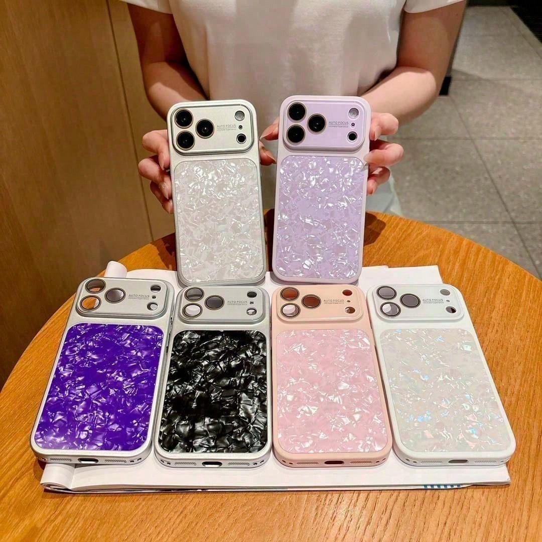 High-End Iridescent Shockproof Case For IPhone 17 16 15 14 Pro Max, Modern Pastel Gradient Back Cover, Full Protective Bumper Anti-Drop Hard Shell