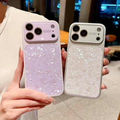 High-End Iridescent Shockproof Case For IPhone 17 16 15 14 Pro Max, Modern Pastel Gradient Back Cover, Full Protective Bumper Anti-Drop Hard Shell