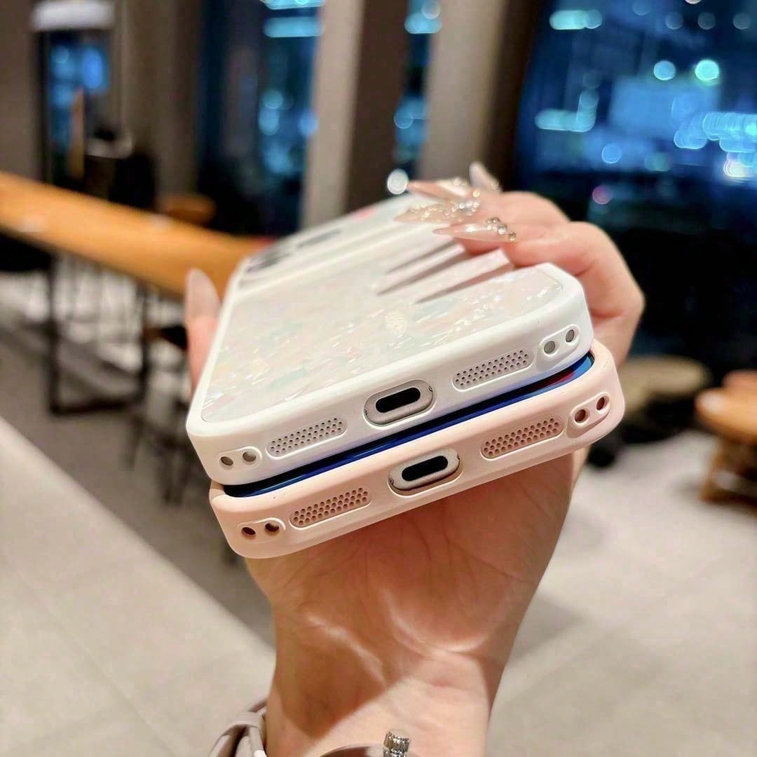 High-End Iridescent Shockproof Case For IPhone 17 16 15 14 Pro Max, Modern Pastel Gradient Back Cover, Full Protective Bumper Anti-Drop Hard Shell