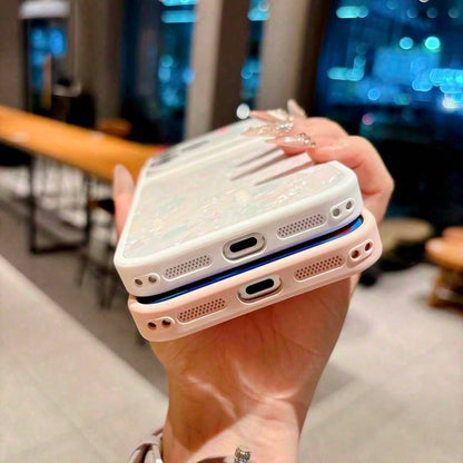 High-End Iridescent Shockproof Case For IPhone 17 16 15 14 Pro Max, Modern Pastel Gradient Back Cover, Full Protective Bumper Anti-Drop Hard Shell
