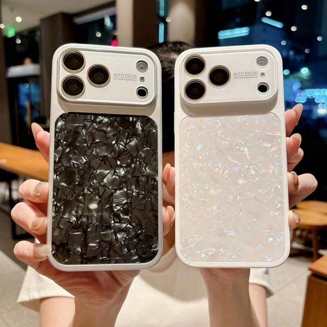 High-End Iridescent Shockproof Case For IPhone 17 16 15 14 Pro Max, Modern Pastel Gradient Back Cover, Full Protective Bumper Anti-Drop Hard Shell