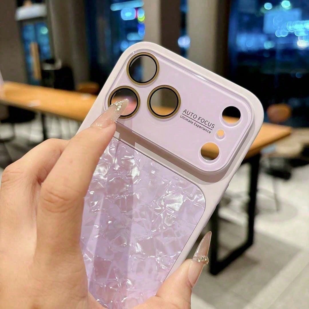 High-End Iridescent Shockproof Case For IPhone 17 16 15 14 Pro Max, Modern Pastel Gradient Back Cover, Full Protective Bumper Anti-Drop Hard Shell