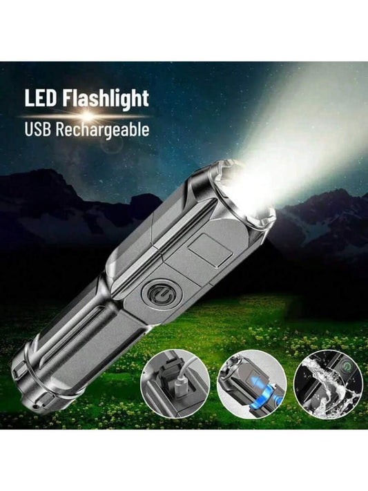 High Power Camping Flashlight Led Fishing Searchlight Usb Rechargeable Flashlight Outdoor Waterproof Tactical Hunting Flashlight