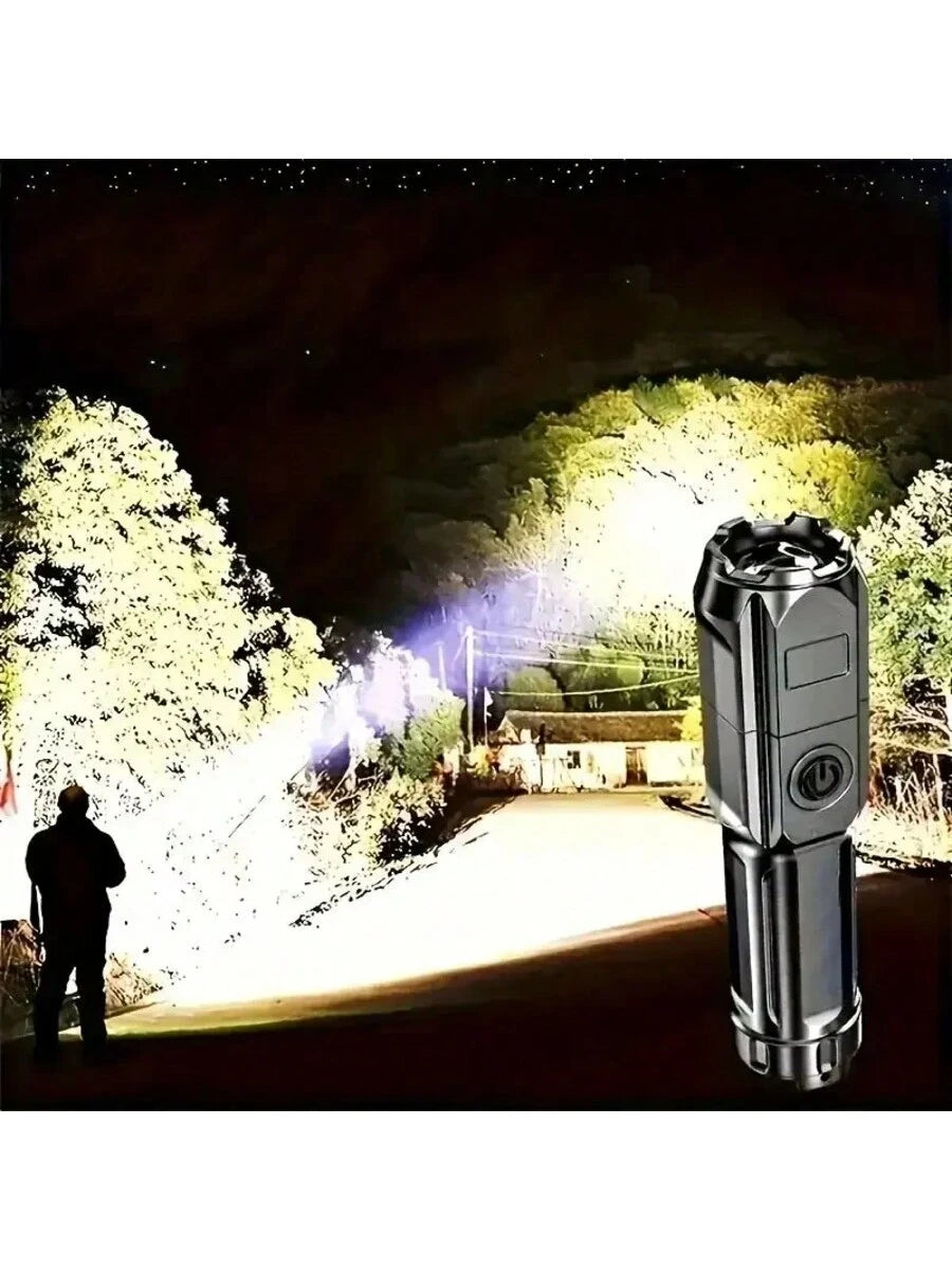High Power Camping Flashlight Led Fishing Searchlight Usb Rechargeable Flashlight Outdoor Waterproof Tactical Hunting Flashlight