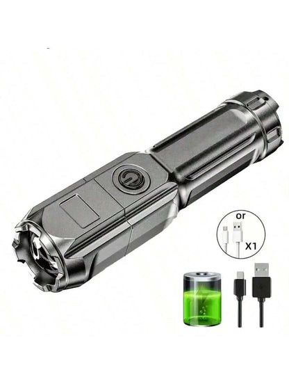 High Power Camping Flashlight Led Fishing Searchlight Usb Rechargeable Flashlight Outdoor Waterproof Tactical Hunting Flashlight