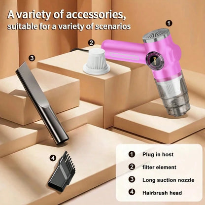 High-Power Cordless Vacuum Cleaner, USB Charging, Quiet Operation, Computer Cleaning, Small Car Vacuum Cleaner, Household And Office Dust Collector.