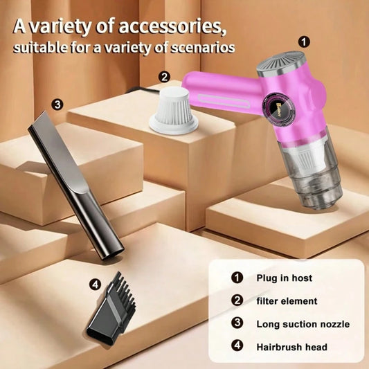 High-Power Cordless Vacuum Cleaner, USB Charging, Quiet Operation, Computer Cleaning, Small Car Vacuum Cleaner, Household And Office Dust Collector.