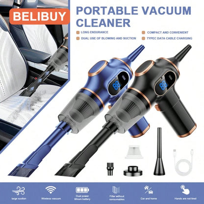 High-Power Cordless Vacuum Cleaner, USB Charging, Quiet Operation, Computer Cleaning, Small Car Vacuum Cleaner, Household And Office Dust Collector.