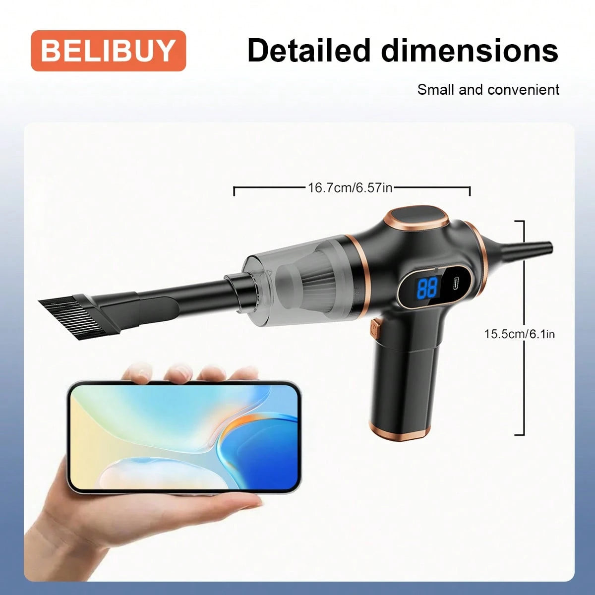 High-Power Cordless Vacuum Cleaner, USB Charging, Quiet Operation, Computer Cleaning, Small Car Vacuum Cleaner, Household And Office Dust Collector.