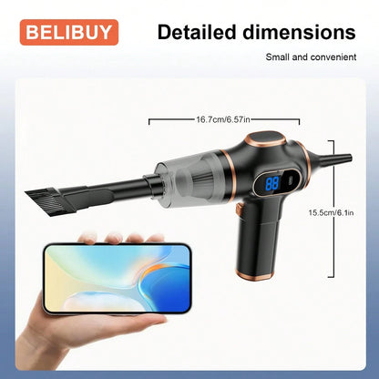 High-Power Cordless Vacuum Cleaner, USB Charging, Quiet Operation, Computer Cleaning, Small Car Vacuum Cleaner, Household And Office Dust Collector.