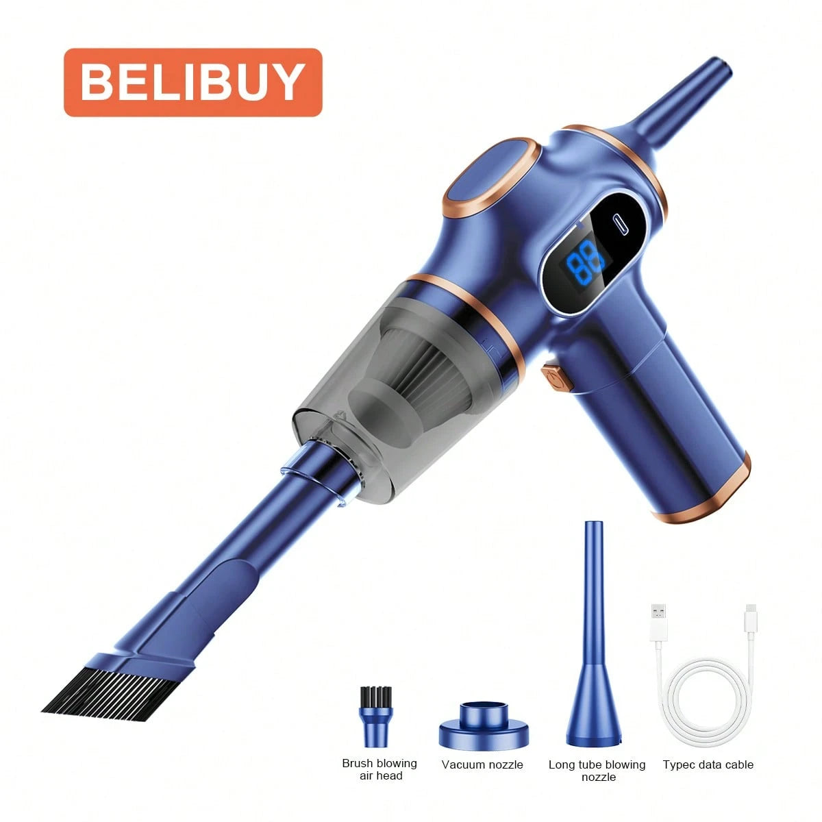 High-Power Cordless Vacuum Cleaner, USB Charging, Quiet Operation, Computer Cleaning, Small Car Vacuum Cleaner, Household And Office Dust Collector.