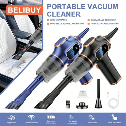 High-Power Cordless Vacuum Cleaner, USB Charging, Quiet Operation, Computer Cleaning, Small Car Vacuum Cleaner, Household And Office Dust Collector.
