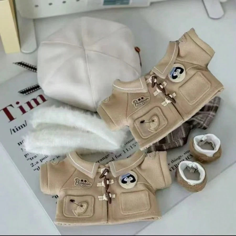 High Quality Super Cute 20cm Doll Winter Outfit, Warm Cape Coat With Hat And Scarf, No Attribute Doll Clothing, Cute Penguin Decoration, Perfect Gift For Anime Fans, Suitable For Adults, Girls, Teenag