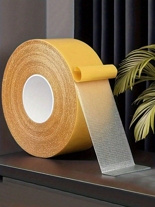 High Viscosity Double-Sided Adhesive Tape, Heavy Duty Double-Sided Tape, Multi-Purpose Adhesive Suitable For Walls, Glass And Metal, Waterproof, Applicable For Handicrafts, Indoor And Outdoor Use, Tra