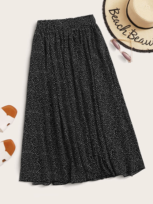 Holidaya Dalmatian Print Flared Skirt
