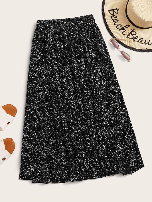 Holidaya Dalmatian Print Flared Skirt