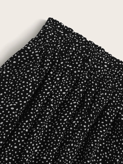 Holidaya Dalmatian Print Flared Skirt
