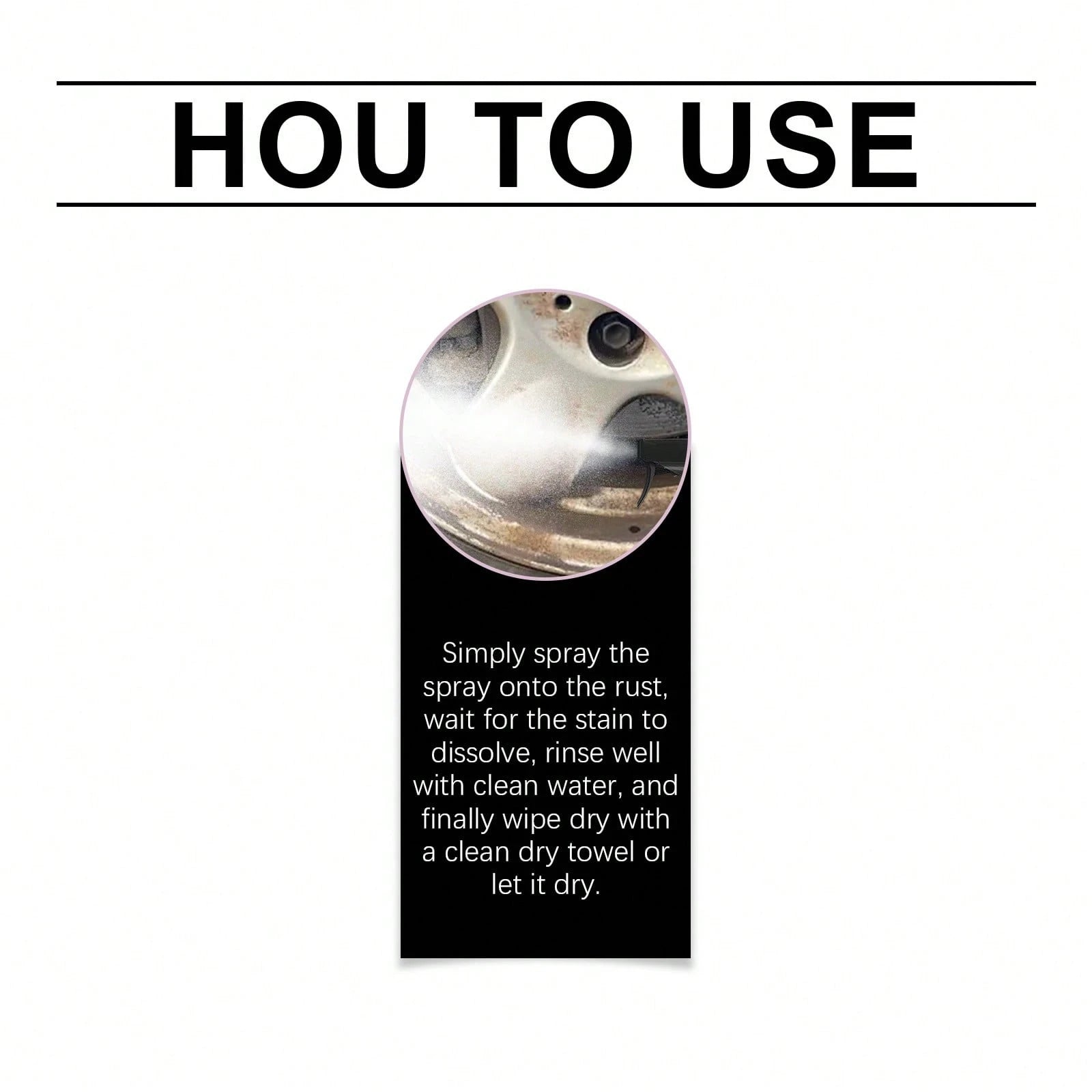 Homonth 120ml Car Wheel Rust Remover Spray – Heavy Duty Rim & Tire Cleaner, Fast-Acting Stain Dissolver For Auto Detailing & Car Care,Car Acessesories,Car Acessesories Women,Car Stuff,Car Acessesories