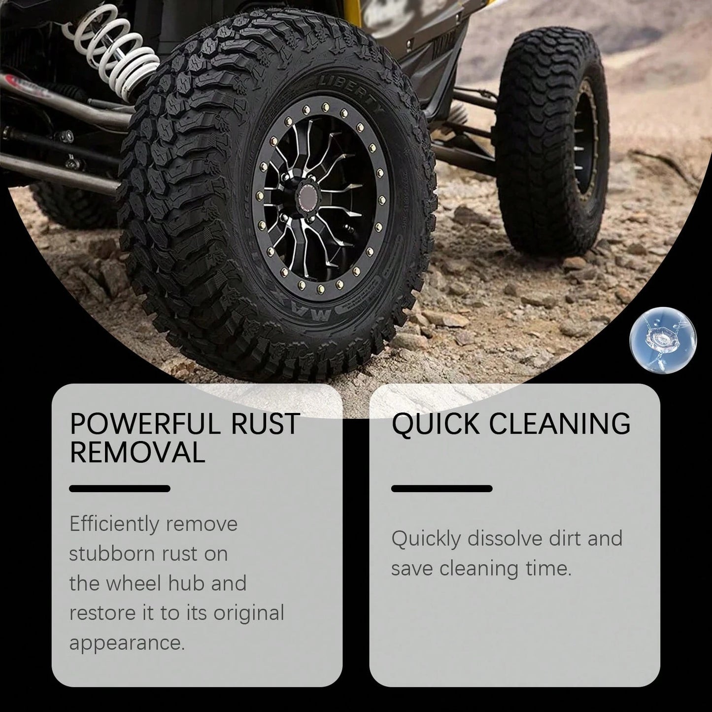 Homonth 120ml Car Wheel Rust Remover Spray – Heavy Duty Rim & Tire Cleaner, Fast-Acting Stain Dissolver For Auto Detailing & Car Care,Car Acessesories,Car Acessesories Women,Car Stuff,Car Acessesories