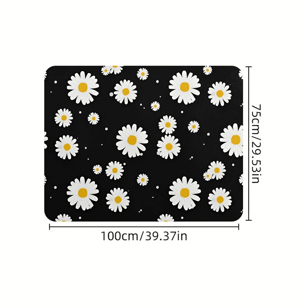 HOMPOOLL 1pc White Daisy Print Multi-Functional Car Trunk Storage Mat, Simple Yet Elegant, Enhances Interior Space, Suitable For Most Car Models.