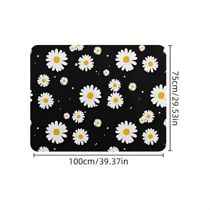 HOMPOOLL 1pc White Daisy Print Multi-Functional Car Trunk Storage Mat, Simple Yet Elegant, Enhances Interior Space, Suitable For Most Car Models.