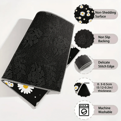 HOMPOOLL 1pc White Daisy Print Multi-Functional Car Trunk Storage Mat, Simple Yet Elegant, Enhances Interior Space, Suitable For Most Car Models.