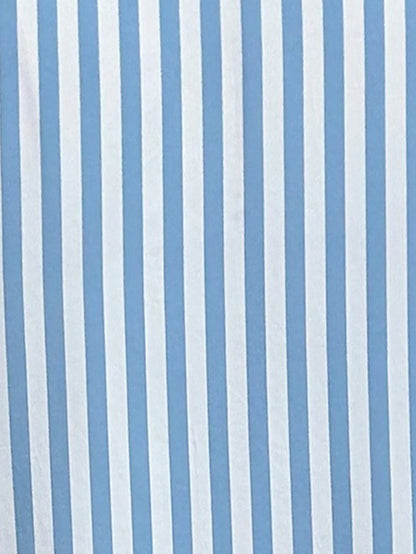 Hotletica Women's V-Neck Blue And White Striped Sleeveless Long Dress With Side Slit Hem