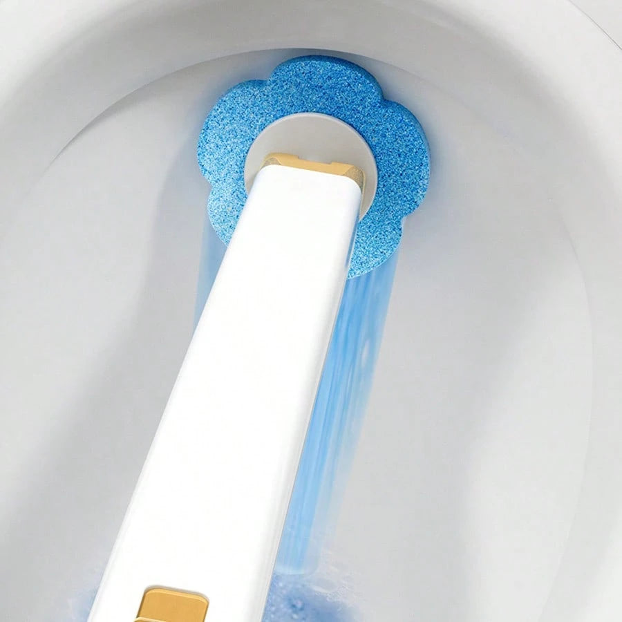 Hygienic Disposable Toilet Brush With Wall Holder – Complete Sanitary Cleaning Set With Long Handle And 24 Replacement Heads