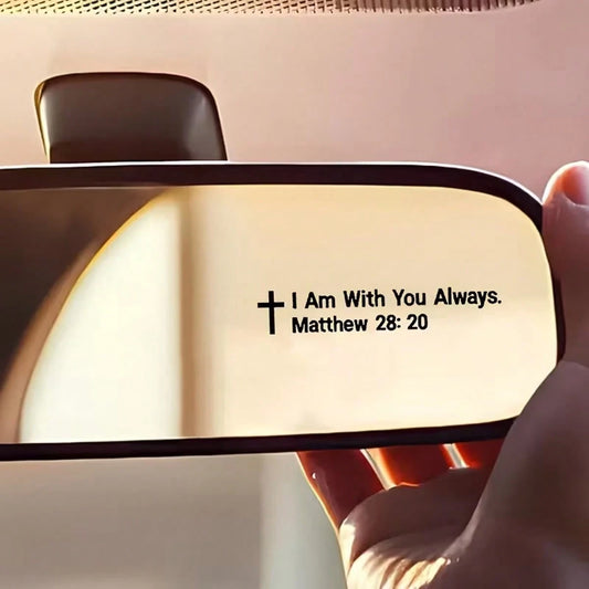 "I'll Be With You Always" Car Sticker, Easy To Peel And Stick (No Residue), Durable Sticker, Suitable For Cars, Motorcycles, Laptops, Windows, Cute Waterproof Sunscreen No Residue Vinyl Sticker