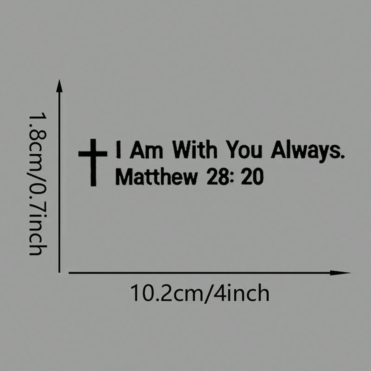 "I'll Be With You Always" Car Sticker, Easy To Peel And Stick (No Residue), Durable Sticker, Suitable For Cars, Motorcycles, Laptops, Windows, Cute Waterproof Sunscreen No Residue Vinyl Sticker
