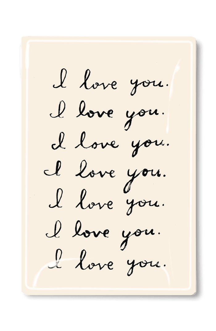 I Love You. I Love You. Decoupage Glass Tray - Ben's Garden