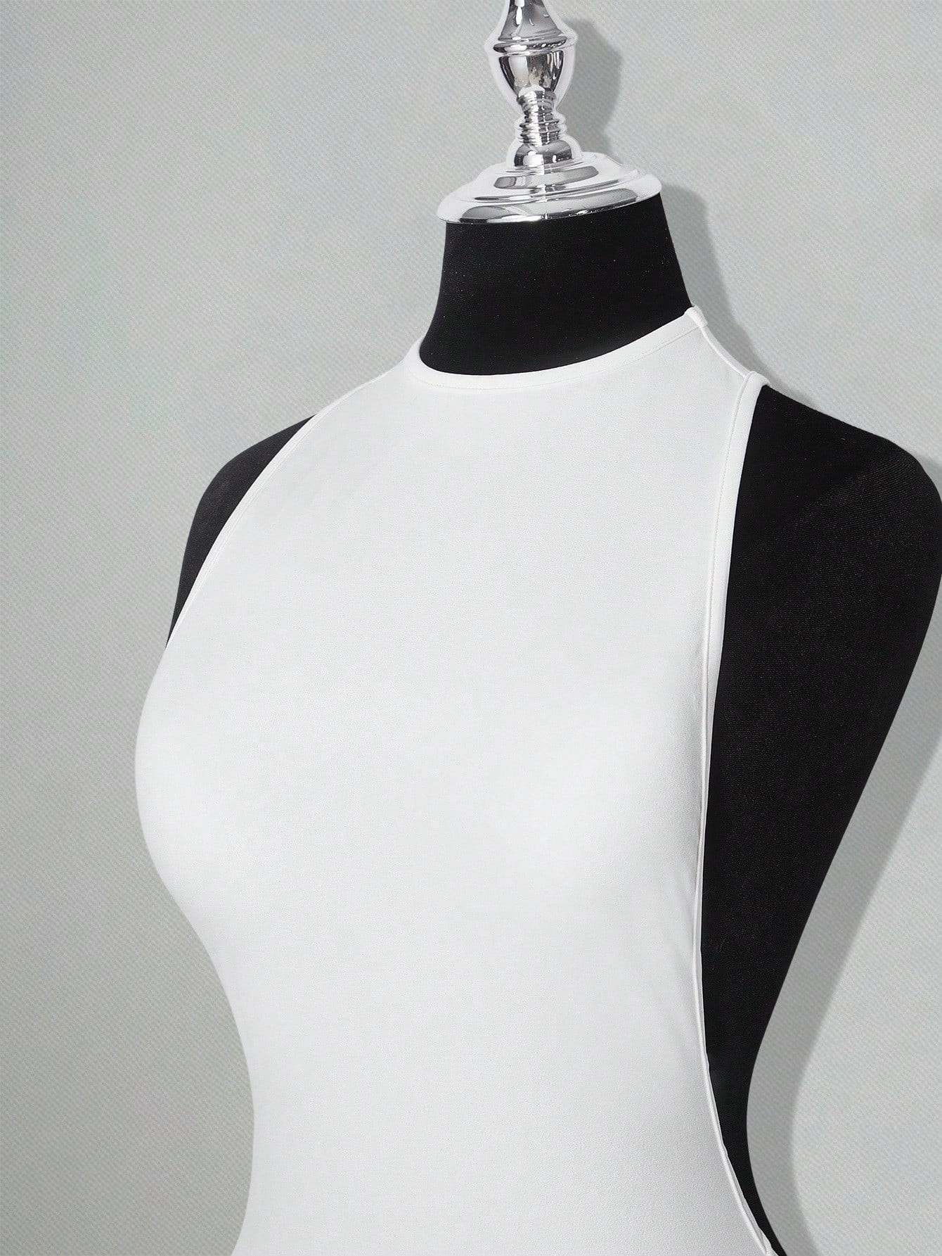 ICON Solid Color Criss-Cross Backless Sexy Casual Mini Dress White Bodycon Dress White Club Night Dress,White Dresses Classy Elegant,Party Dress Summer