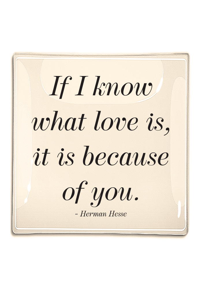 If I Know What Love Is Decoupage Glass Tray - Ben's Garden