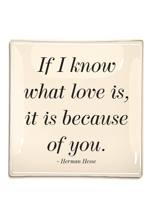 If I Know What Love Is Decoupage Glass Tray - Ben's Garden