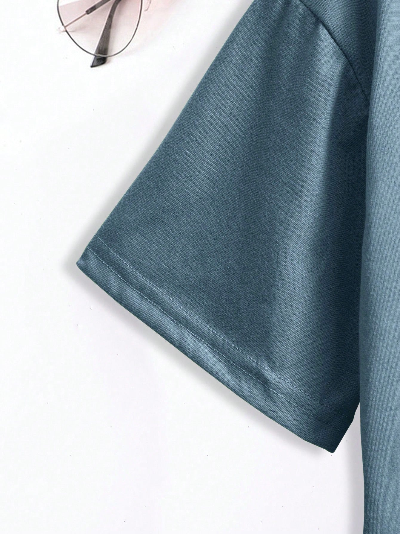 INAWLY Plus Size Women's Solid Color Round Neck Short Sleeve T-Shirt