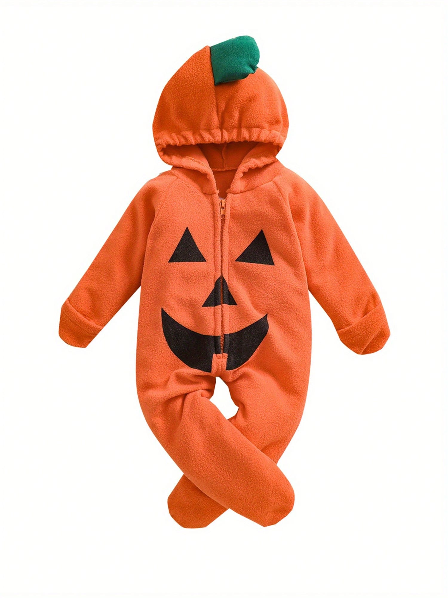 Infant Newborn Baby Boys Girls Halloween Pumpkin Costumes Romper Long Sleeve Hooded Jumpsuit Halloween Outfits