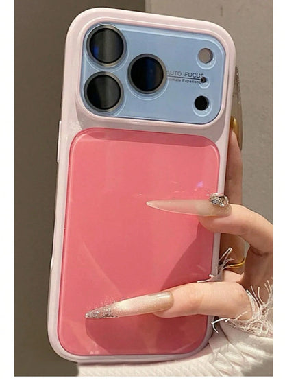 Ins Summer Dopamine Contrast Color Phone Case Suitable For 17 Pro Max, New 16 Pro Max, Creamy Yellow 15 Pro, Protective Cover For 14, Elegant 13 Pro Max, Aesthetic, Maximalist