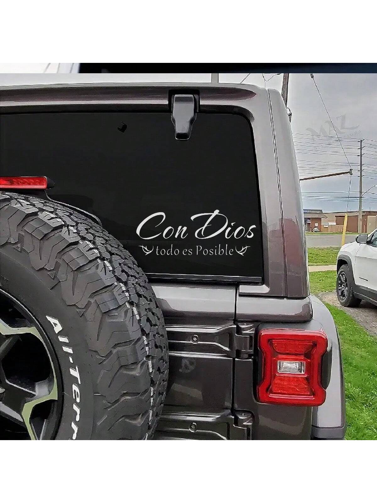 Inspirational "With God, Anything Is Possible" Spanish Faith Stickers- For Cars, Motorcycles