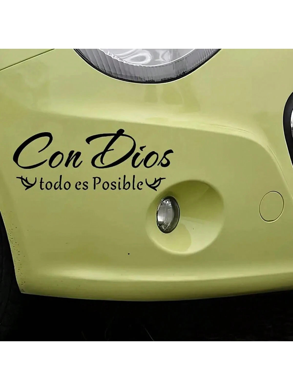 Inspirational "With God, Anything Is Possible" Spanish Faith Stickers- For Cars, Motorcycles