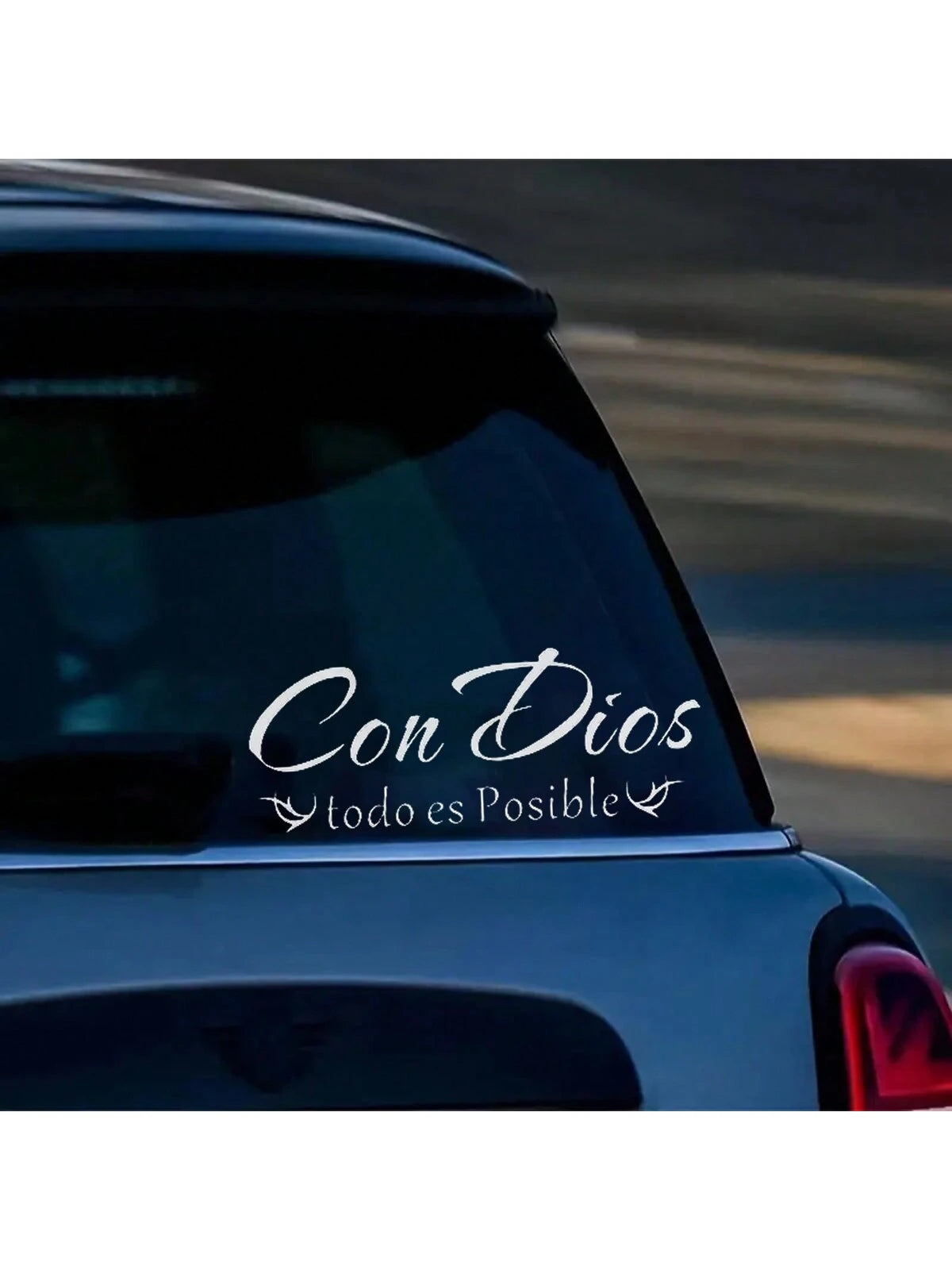 Inspirational "With God, Anything Is Possible" Spanish Faith Stickers- For Cars, Motorcycles
